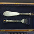 1929 British Vintage Pure Silver (925 Silver) Handle Fish Cutlery 6x2 & Server Set CH Beatson Wooden Boxed