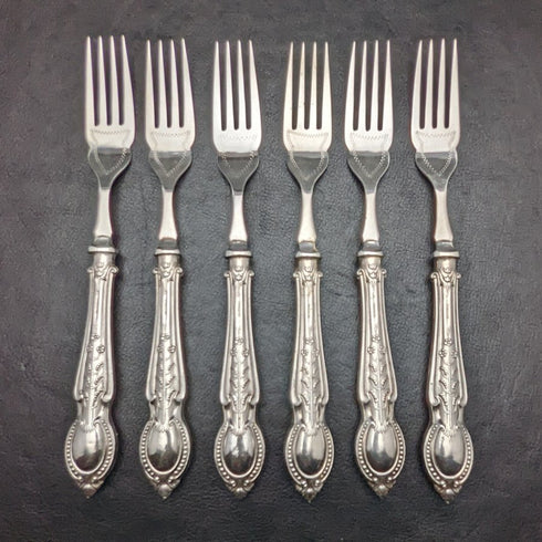 1929 British Vintage Pure Silver (925 Silver) Handle Fish Cutlery 6x2 & Server Set CH Beatson Wooden Boxed