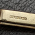 Gemelos de plata de ley (sterling silver) fabricados en el Reino Unido con baño de oro y diseño de libra esterlina