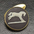 British Vintage Wedgwood Horse Relief Sterling Silver Cufflinks with Gold Decoration