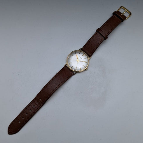 1981 British vintage working fine Garrard K9 solid gold case 3 hands mechanical men's watch