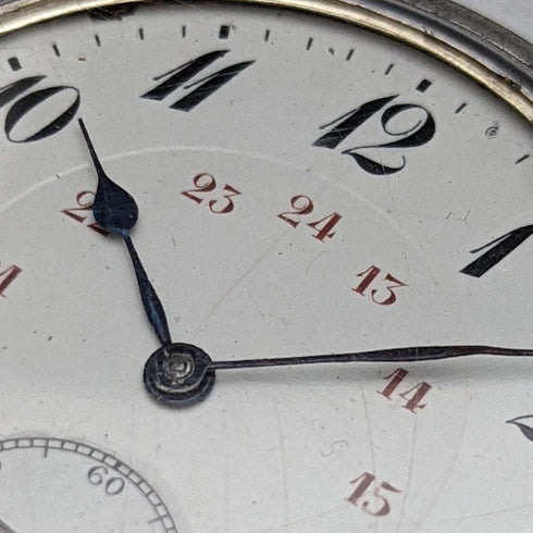 antique good operation Swiss made EHRoundly horse sculpture hunter case mechanical pocket watch