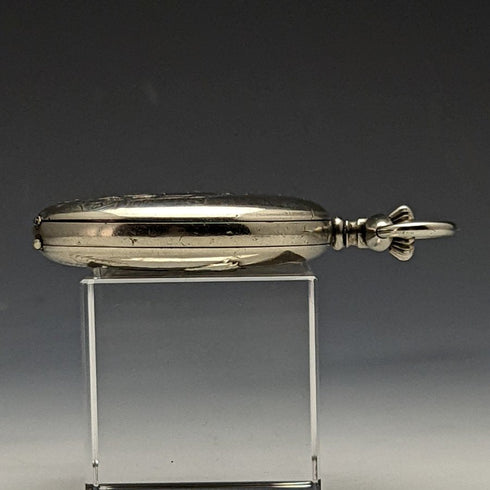 古董好操作瑞士製造 EHRoundly 馬雕塑獵人錶殼機械懷錶