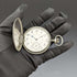 antique good operation Swiss made EHRoundly horse sculpture hunter case mechanical pocket watch