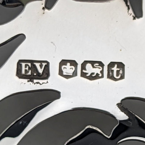 1936 年英國老式純銀(925 銀)帶柄鏤空碗 196 克 Viners