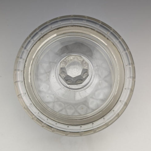 1929 年英國復古純銀裝飾切割玻璃瓶 351 克 BM & Co