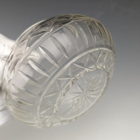 1929 年英國復古純銀裝飾切割玻璃瓶 351 克 BM & Co