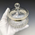 1929 British Vintage Sterling Silver Decorated Cut Glass Jar 351g BM & Co