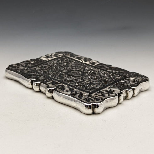 1877年 英国アンティーク 純銀(925シルバー)カードケース 62g Frederick William Bauer