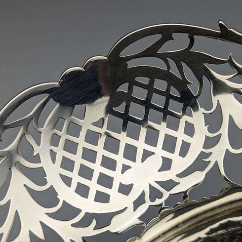 1892 British Antique Sterling Silver Basket Fine Earrings 218g