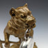 1900 Antique Bronze Pocket Watch Holder Pitbull Statue