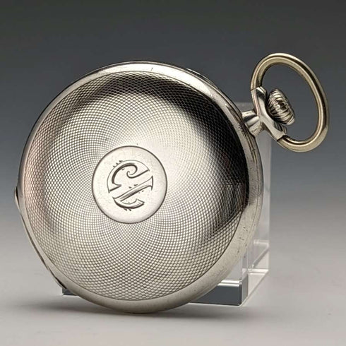 Reloj de bolsillo Longines vintage de alrededor de 1932, caja saboneta de plata, en buen estado de funcionamiento.