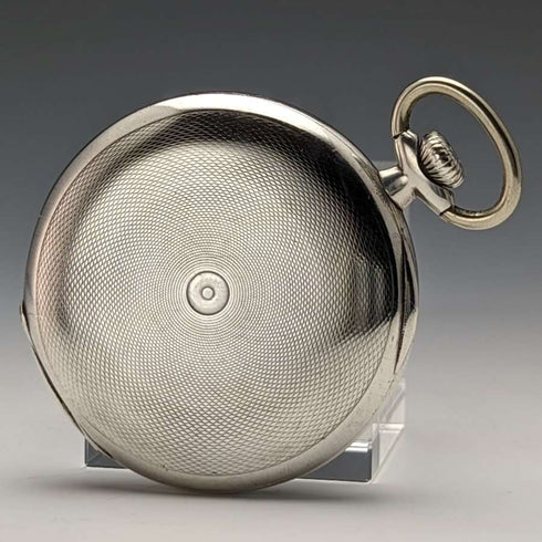 Reloj de bolsillo Longines vintage de alrededor de 1932, caja saboneta de plata, en buen estado de funcionamiento.