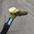 1908 British Antique Men's Walking Stick Deer Antler Clutch Handle 85cm