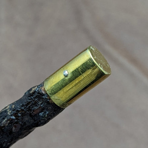 1908 British Antique Men's Walking Stick Deer Antler Clutch Handle 85cm