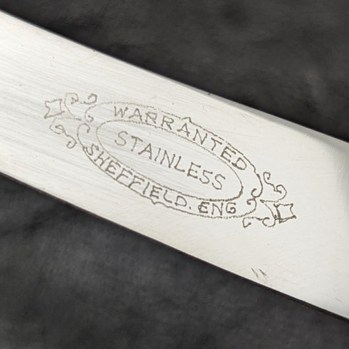 British Vintage Silver Plated Handle Stainless Blade Cutlery Set 8x2