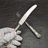 British Vintage Silver Plated Handle Stainless Blade Cutlery Set 8x2