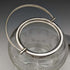 영국 빈티지 컷 글라스 비스킷 배럴 실버 플레이트 뚜껑 823g