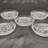 Set de 5 platos pequeños de cristal tallado vintage británico