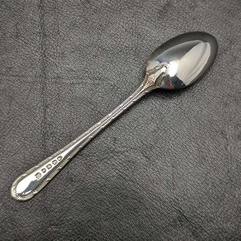 1887年 英国古董纯银茶匙12件套及糖夹