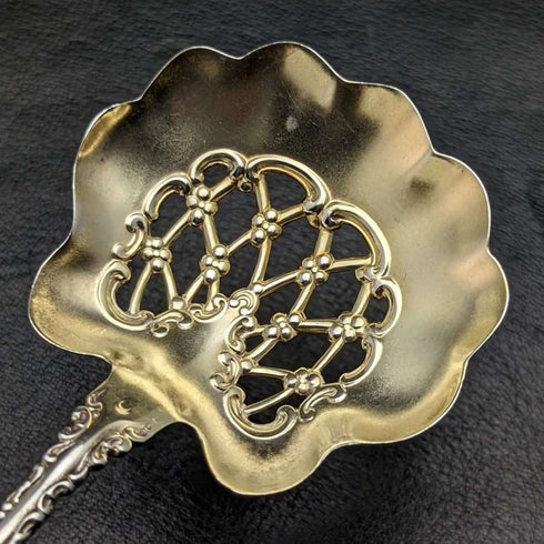 Cuchara para bombones de plata de ley antigua, EE. UU., 1899, COWELL & HUBBARD