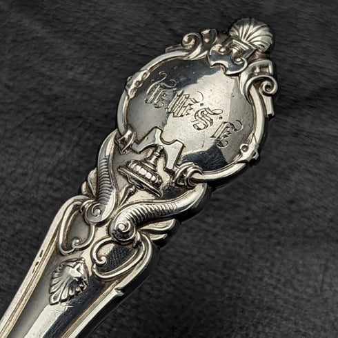 Juego de cubiertos de bautizo de plata esterlina antigua inglesa de 1851, en estuche