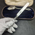 Juego de cubiertos de bautizo de plata esterlina antigua inglesa de 1851, en estuche
