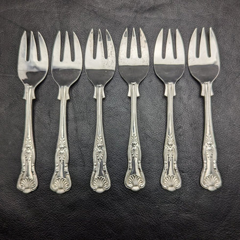 英国ヴィンテージ シルバープレート製 フォーク6本セット ケース入り