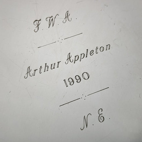 英國古董銀盤卡盤直徑 25.5cm 475g