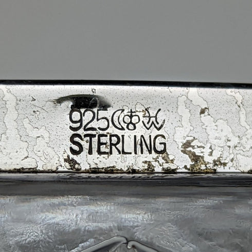 德國復古切割玻璃碗帶純銀邊緣裝飾直徑 18 厘米 Emil Herman