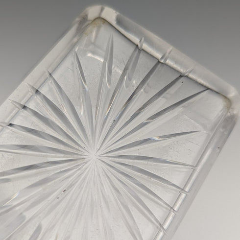 1861 年英國古董切割玻璃盒純銀蓋 213 克