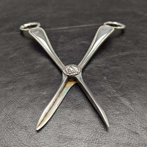 Tijeras para uvas de plata chapada, vintage, origen británico, 78 g