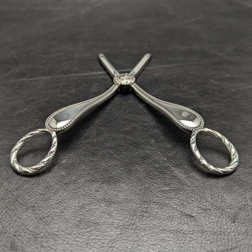 Tijeras para uvas de plata chapada, vintage, origen británico, 78 g