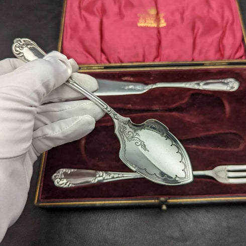 英国古董镀银蛋糕切分套装 Mappin & Webb