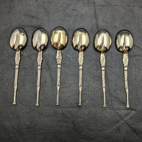 1936年 英国ヴィンテージ 純銀製 アノイティングスプーン 6本セット ケース入り