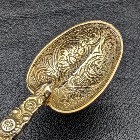 1936 年英國復古純銀膏藥勺 12 件套在一個盒子裡