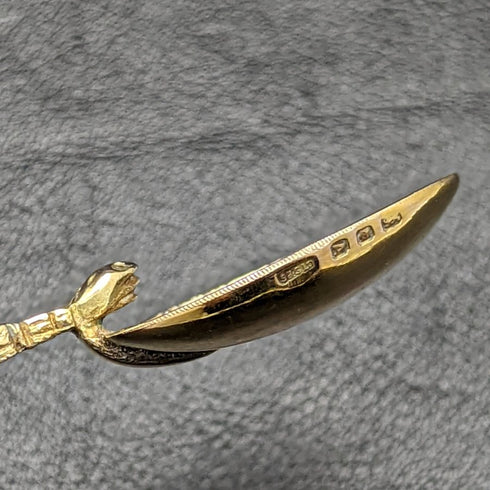 1936 年英國復古純銀膏藥勺 12 件套在一個盒子裡