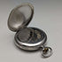 Antique Swiss-made pocket watch with engraved silver side, open face, paper dial, working condition