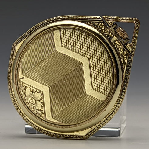 ヴィンテージ スイスHELVETIA 金張りケース 懐中時計 動作良好