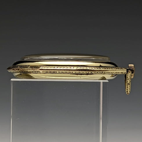 ヴィンテージ スイスHELVETIA 金張りケース 懐中時計 動作良好