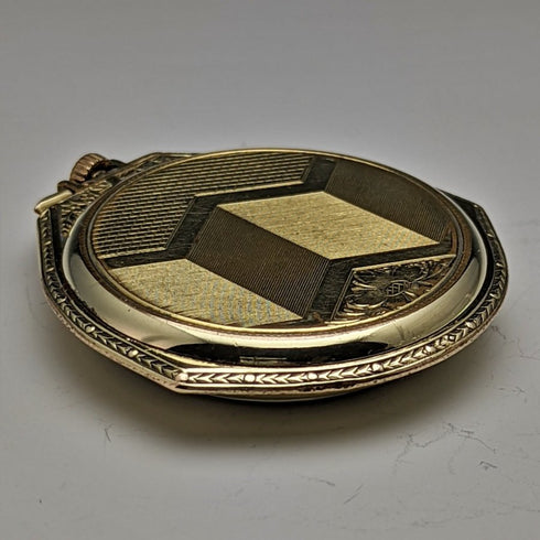 ヴィンテージ スイスHELVETIA 金張りケース 懐中時計 動作良好