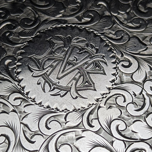 1900 年英國古董純銀厚卡夾 106 克