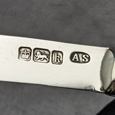 1902 British Antique White Pearl Carved Handle Pure Silver Blade Folding Pen Knife