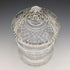 1928 British vintage cut glass biscuit barrel pure silver decoration 831g