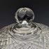 1928 British vintage cut glass biscuit barrel pure silver decoration 831g