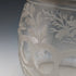 British vintage cut glass biscuit barrel silver plate lid 803g