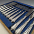 British antique silver plated cutlery set 6x2 Albany pattern in tray