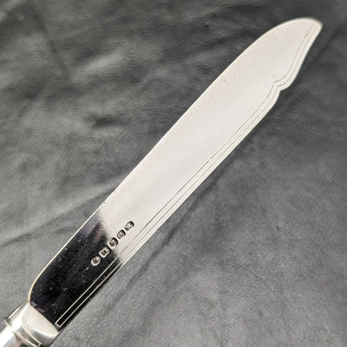 英国アンティーク シルバープレート製 カトラリーセット6x2 アルバニーパターン トレー入り