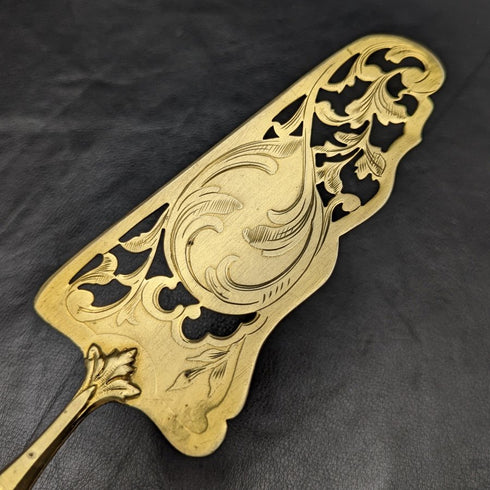 French antique pure silver handle cake server