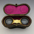 French antique multi white butterfly shell decoration opera glasses binoculars in case